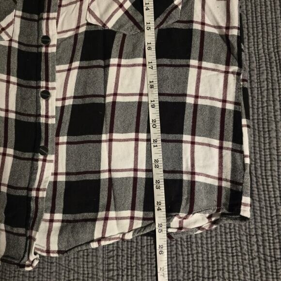 Sanctuary Plaid Boyfriend Shirt - Size‎ Large - Picture 5 of 6